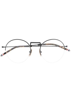 Thom Browne Eyewear round frame glasses - Black