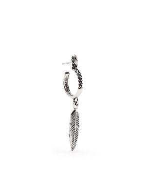 Emanuele Bicocchi feather hoop earring - Silver