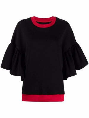 Atu Body Couture x Ioana Ciolacu Lily ruffled-sleeve blouse - Black