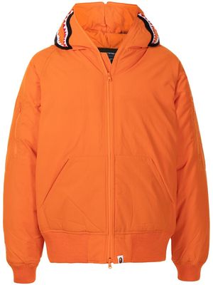A BATHING APE® shark print padded jacket - Orange