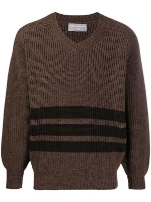Comme Des Garçons Pre-Owned 1980s striped jumper - Brown