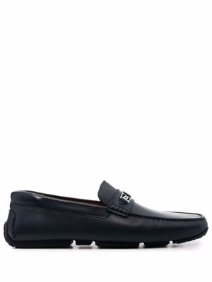 Bally logo-plaque leather loafers - Blue