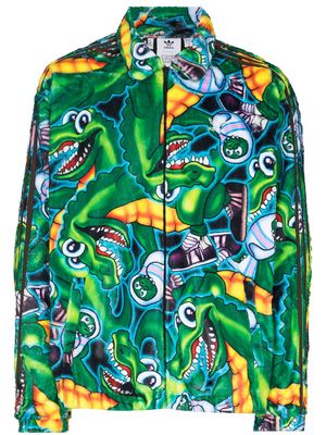 adidas x Kerwin Frost crocodile print jacket - Green