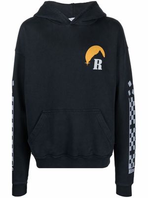 Rhude logo-print hoodie - Black