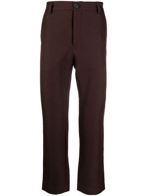 Goodfight high-waisted straight leg trousers - Brown