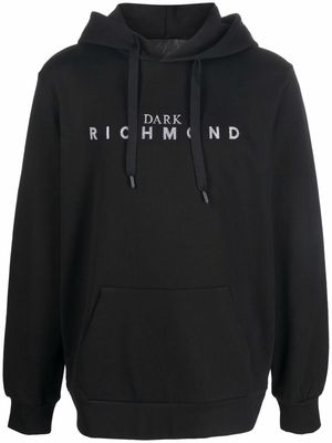 John Richmond stud-embellished logo hoodie - Black
