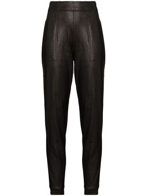 Spanx faux leather track pants - Black