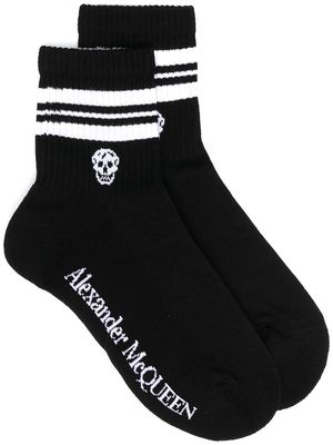 Alexander McQueen skull logo-print socks - Black