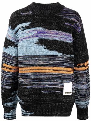 OAMC stripe-knit jumper - Black