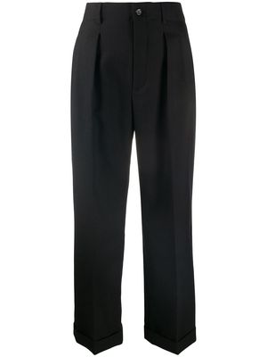 Saint Laurent cropped tailored trousers - Black