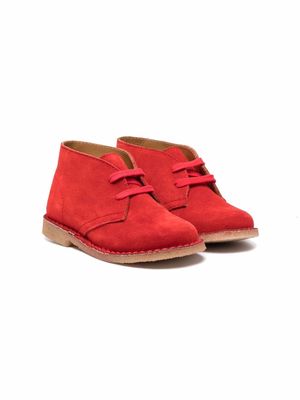 Gallucci Kids lace-up suede boots - Red