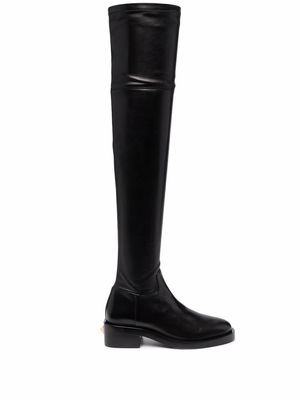 Valentino Garavani Rockstud thigh-high boots - Black