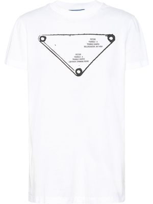 Prada triangle-logo crew-neck T-shirt - White