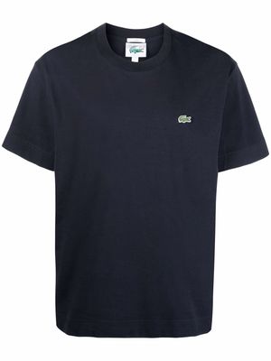 Lacoste logo-patch cotton T-shirt - Blue