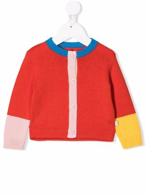 Stella McCartney Kids color-block knitted cardigan - Red