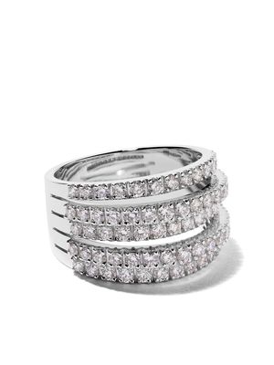 De Beers Jewellers 18kt white gold Five Line diamond ring