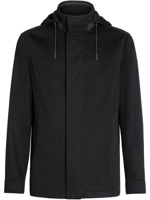 Ermenegildo Zegna hooded cashmere jacket - Black
