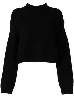 Cashmere In Love Mila cropped fluffy jumper - Black