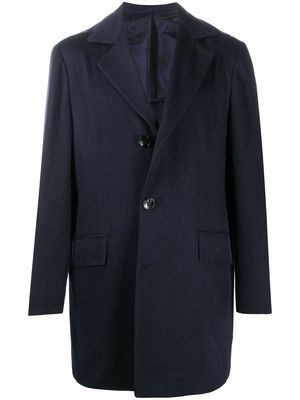 Kiton long-line coat - Blue