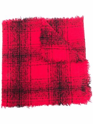 Faliero Sarti frayed-edge scarf - Red