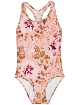 ZIMMERMANN Kids Rosa floral-print swimsuit - Pink