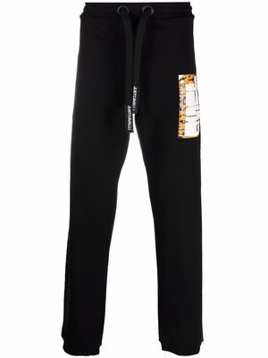 Just Cavalli tiger-print logo track trousers - Black