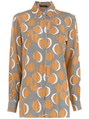 Lenny Niemeyer eclipse print silk shirt - Orange