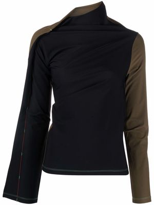 Kiko Kostadinov two-tone long-sleeved top - Black