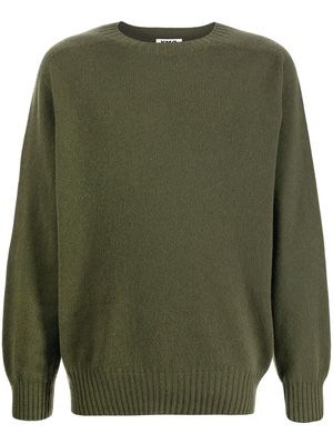 YMC crew neck knitted jumper - Green