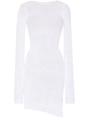 Ambra Maddalena semi-sheer cotton mini dress - White