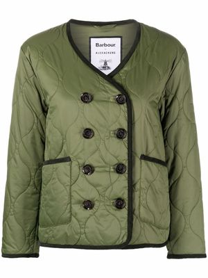 Barbour x ALEXACHUNG Henrietta quilted jacket - Green
