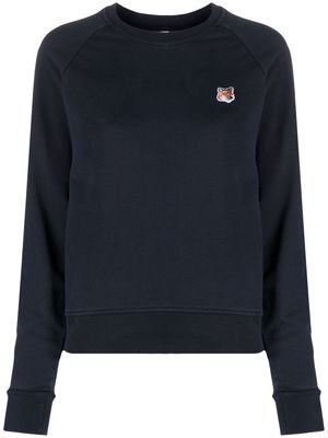 Maison Kitsuné embroidered logo sweatshirt - Blue