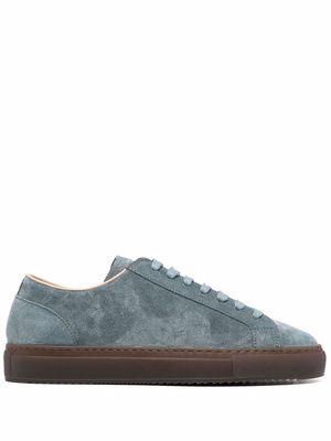 Doucal's suede lace-up sneakers - Blue