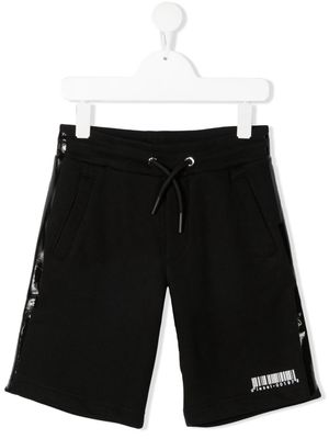 Diesel Kids coated-detail cotton shorts - Black