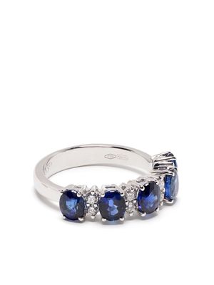 LEO PIZZO 18kt white gold sapphire Eternity band ring - Silver