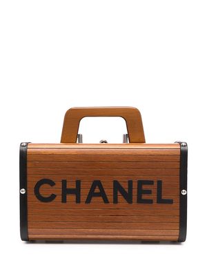 Chanel Pre-Owned 1995 logo wooden bag - Brown
