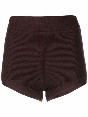Rag & Bone ribbed knitted shorts - Brown