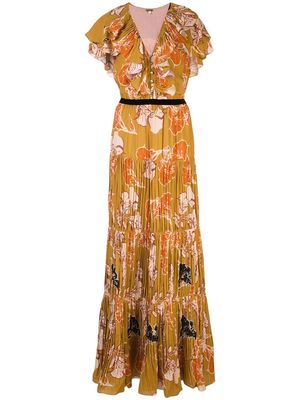 Johanna Ortiz Whiskey Sour Days floral-print maxi dress - Brown