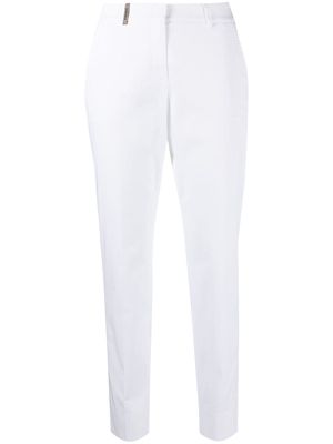 Peserico high-waisted tapered trousers - White