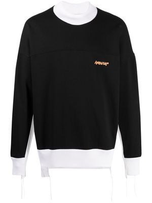 AMBUSH two-tone logo-print sweatshirt - Black