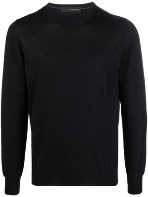 Tagliatore knitted wool-silk jumper - Black