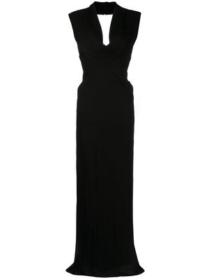 Herve L. Leroux open-back fishtail gown - Black