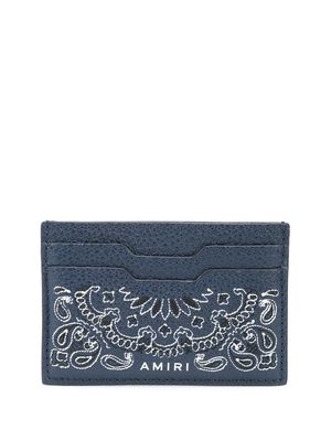 AMIRI bandana-print cardholder - Blue