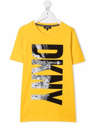 Dkny Kids logo-print T-shirt - Yellow