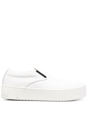 Marni round-toe slip-on sneakers - White