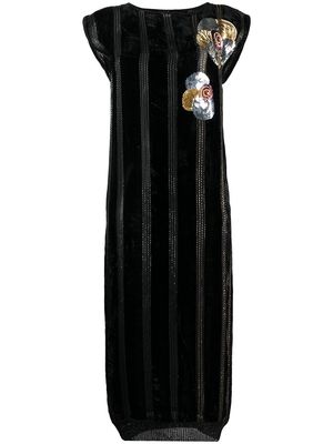 A.N.G.E.L.O. Vintage Cult 1990s sequinned striped dress - Black