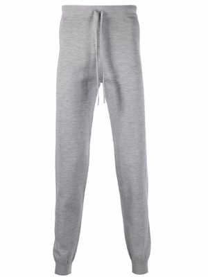 Corneliani drawstring virgin wool-blend track pants - Grey