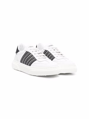Dsquared2 Kids side-stripe sneakers - White