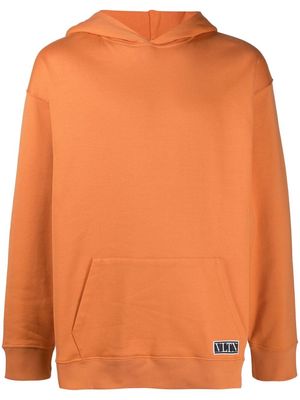 Valentino logo-patch hoodie - Orange