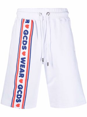 Gcds logo tape track shorts - White